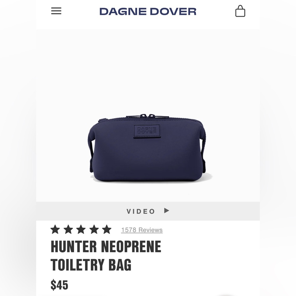 Dagne Dover Hunter Neoprene Toiletry Bag (small)